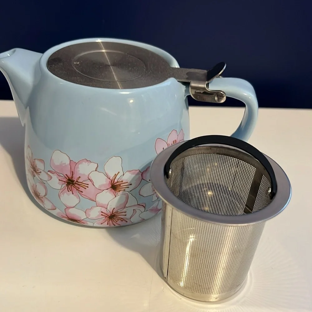 Blue Floral Teapot